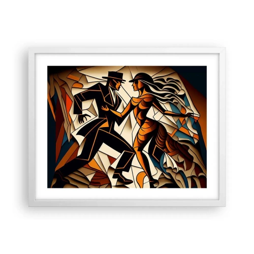 Póster en marco blanco - Danza de pasión - 50x40 cm