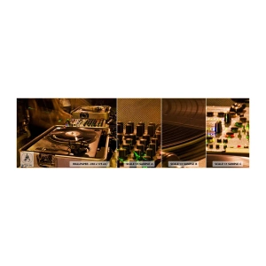 Muestra de fotomural autoadhesivo Deluxe Sticker - ¿Puedes sentir el poder? - Música, DJ, Vinilo - 100x30 cm