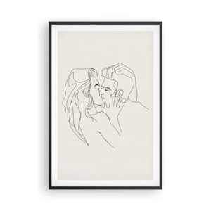 Póster en marco negro - Unión y sentimiento - 61x91 cm