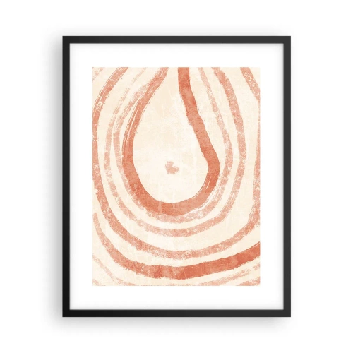 Póster en marco negro - Círculos de coral - composición - 40x50 cm