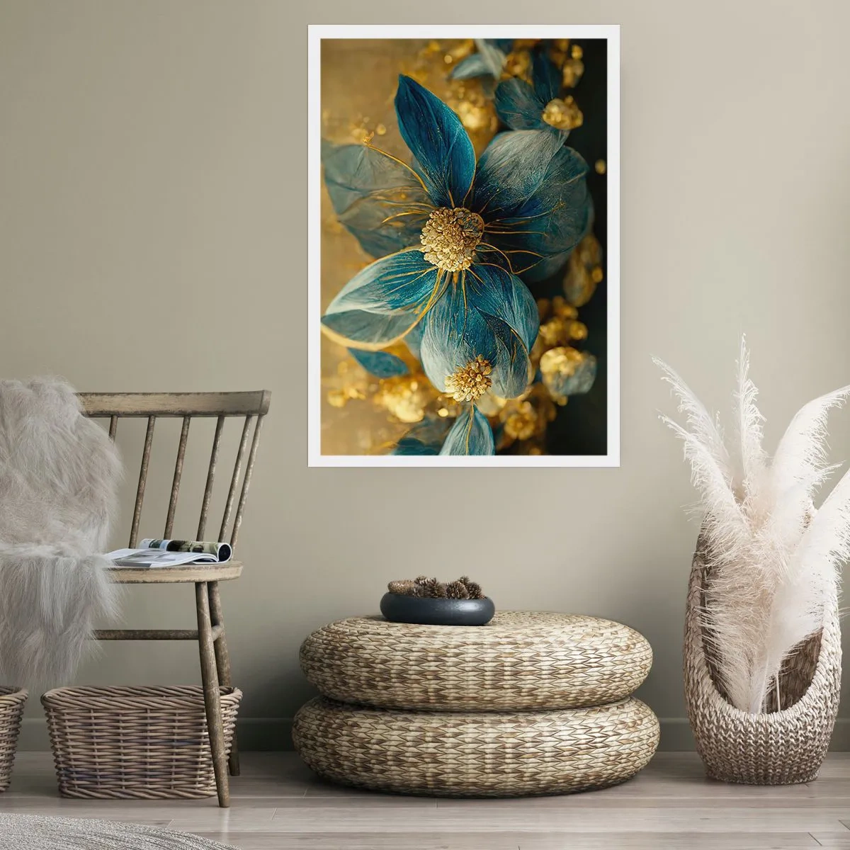 Póster - Flor de oro - 30x40 cm