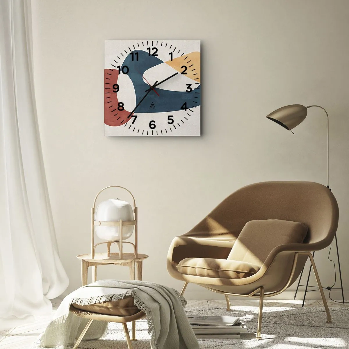 Reloj de pared - Reloj de vidrio - Influencias y metamorfosis - 30x30 cm