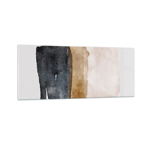 Cuadro sobre vidrio - Impresiones sobre Vidrio - Una composición de colores tierra - 100x40 cm