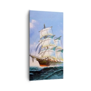 Cuadro sobre lienzo - Impresión de Imagen - Orgulloso con el viento - 65x120 cm