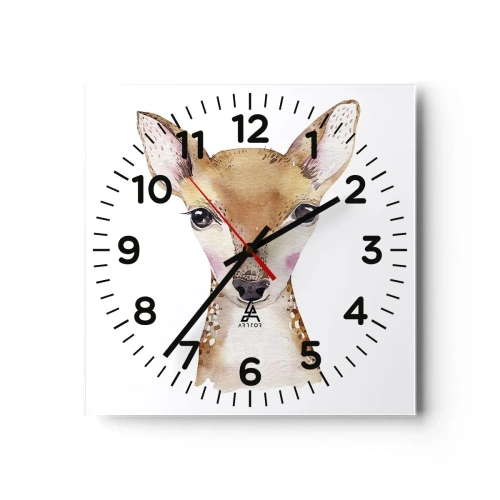 Reloj de pared - Reloj de vidrio - La naturaleza de la inocencia - 40x40 cm