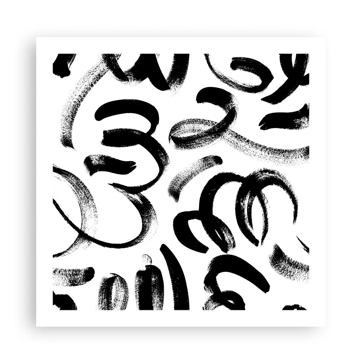 Póster - Negro sobre blanco - 60x60 cm