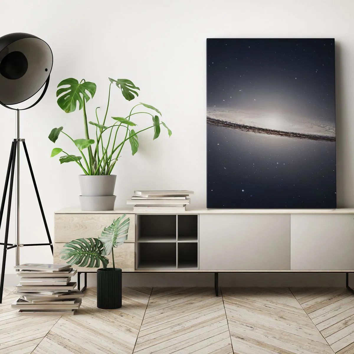 Cuadro sobre lienzo - Impresión de Imagen - Érase una vez en una galaxia muy, muy lejana.... - 45x80 cm