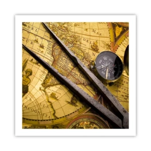 Póster - ¿Dónde están los tesoros? - 60x60 cm