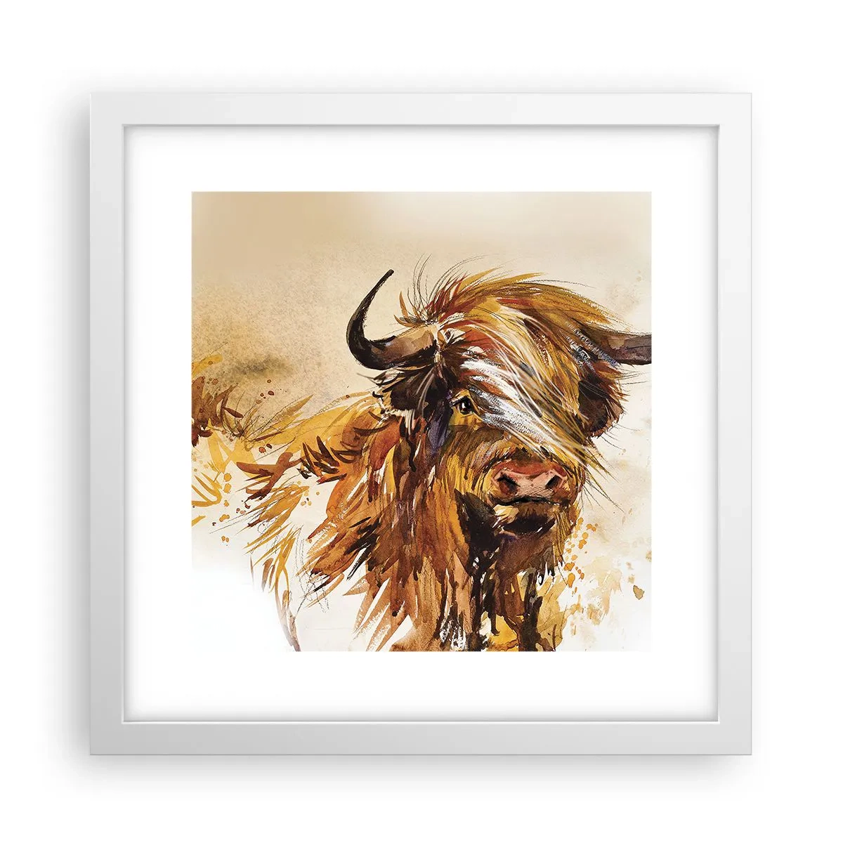 Póster en marco blanco - El orgullo del líder - 30x30 cm