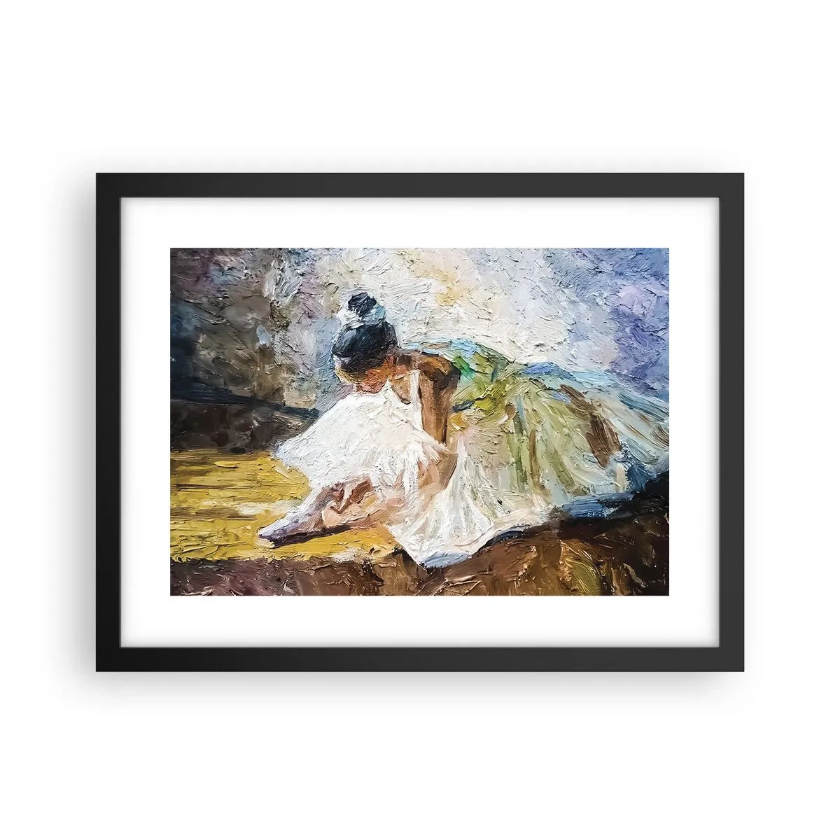 Póster en marco negro - De un cuadro de Degas - 40x30 cm