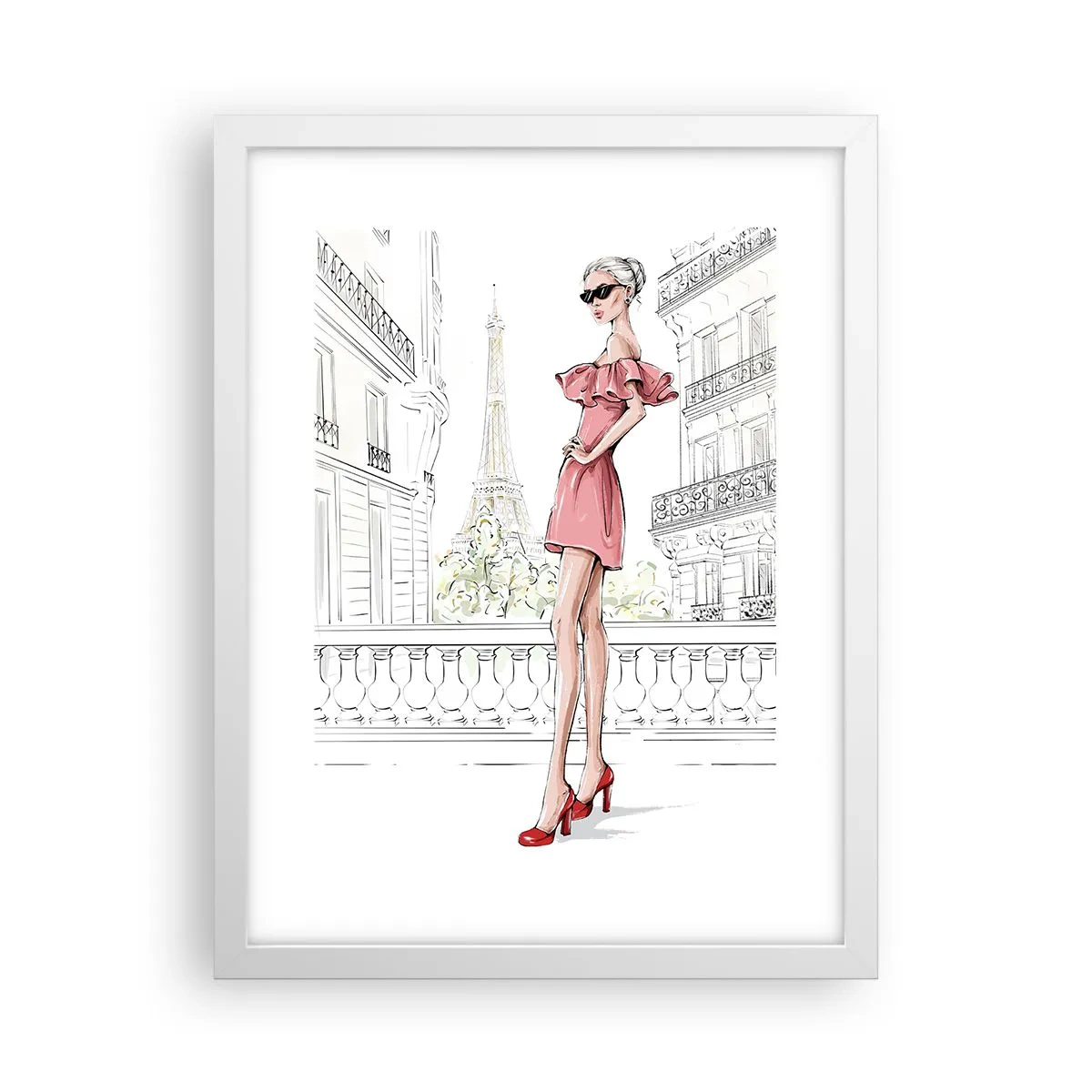 Póster en marco blanco - El arte de la moda - 30x40 cm
