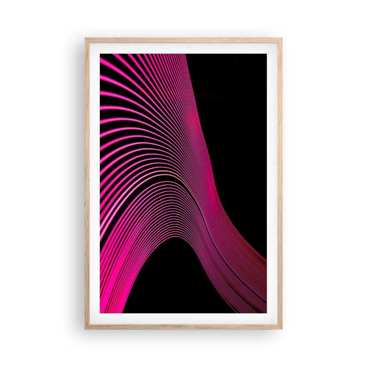 Póster en marco roble claro - Avenida de luz - 61x91 cm