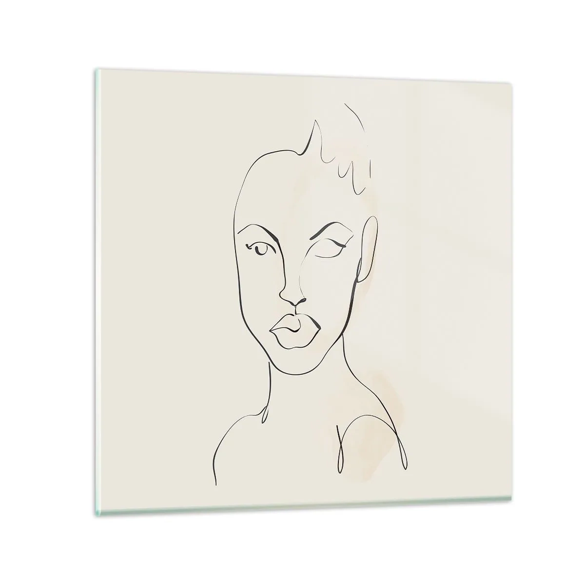 Cuadro sobre vidrio - Impresiones sobre Vidrio - Un esbozo de sensualidad - 40x40 cm