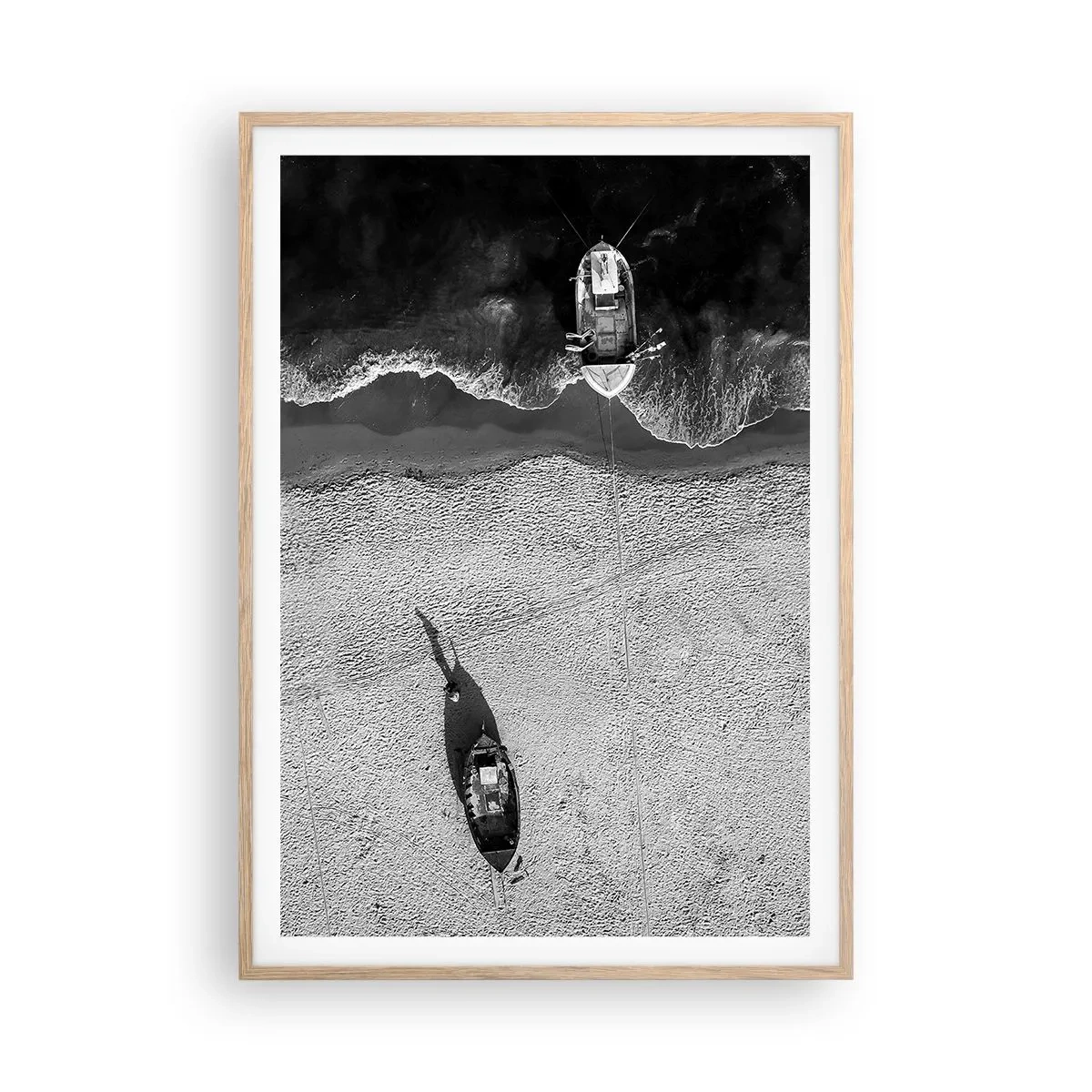 Póster en marco roble claro - Aún en la orilla... - 70x100 cm