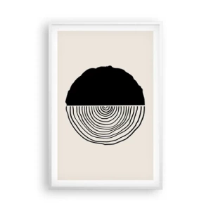 Póster en marco blanco - Mitad y mitad - 61x91 cm