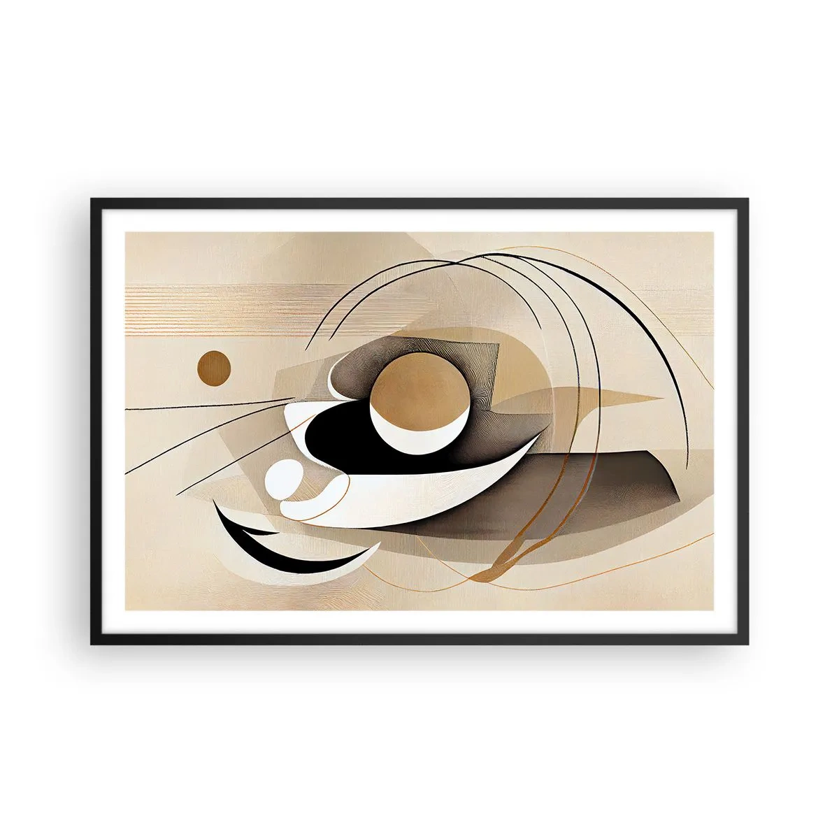 Póster en marco negro - Composición: la esencia de las cosas - 91x61 cm