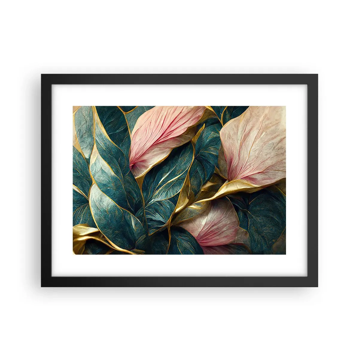 Póster en marco negro - Elegancia y estilo naturales - 40x30 cm