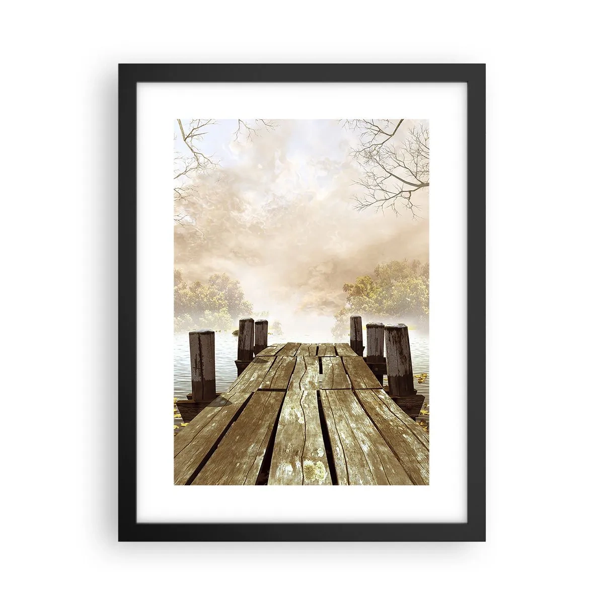 Póster en marco negro - La leve tristeza del otoño - 30x40 cm