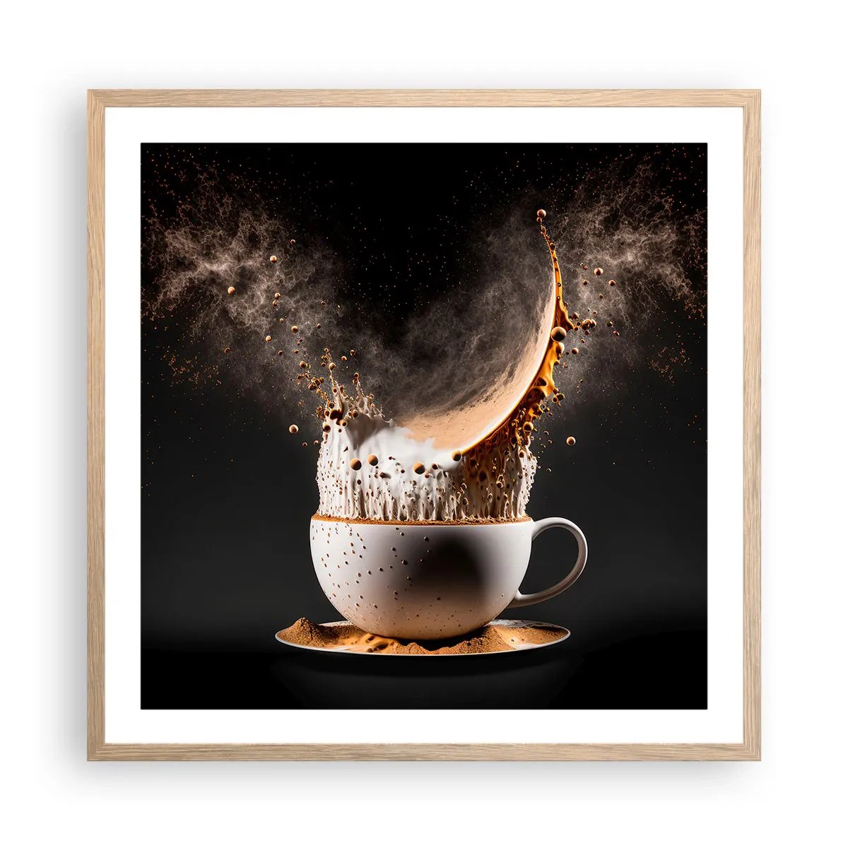 Póster en marco roble claro - Una explosión de sabor - 60x60 cm