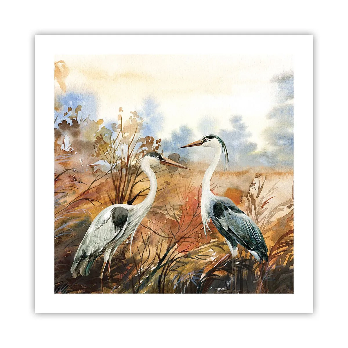 Póster - ¿A dónde nos dirigimos en otoño? - 50x50 cm