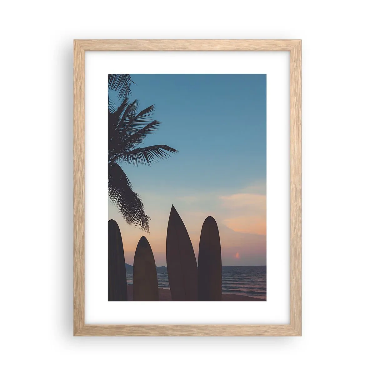 Póster en marco roble claro - Mañana también disfrutaremos - 30x40 cm