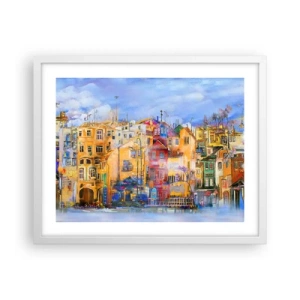 Póster en marco blanco - Estamos juntos - 50x40 cm