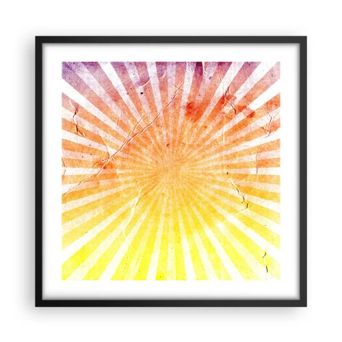 Póster en marco negro - Renacer del sol - 50x50 cm