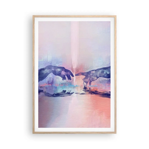 Póster en marco roble claro - Chispa divina de vida - 70x100 cm