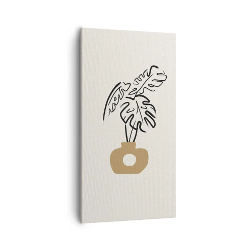 Cuadro sobre lienzo - Impresión de Imagen - Monstera - un adorno para el hogar - 55x100 cm