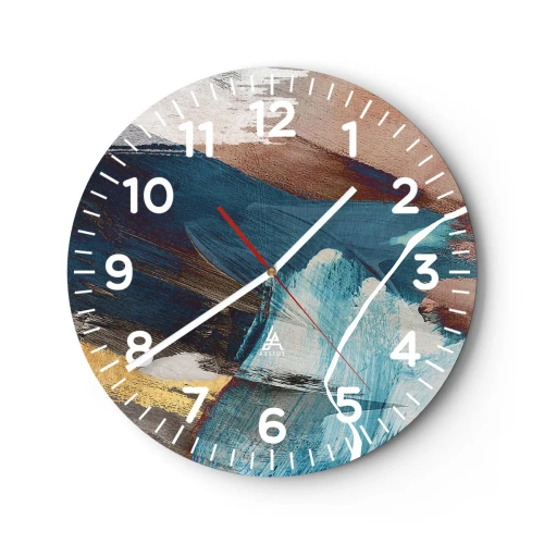 Reloj de pared - Reloj de vidrio - Con estilo y energía - 30x30 cm