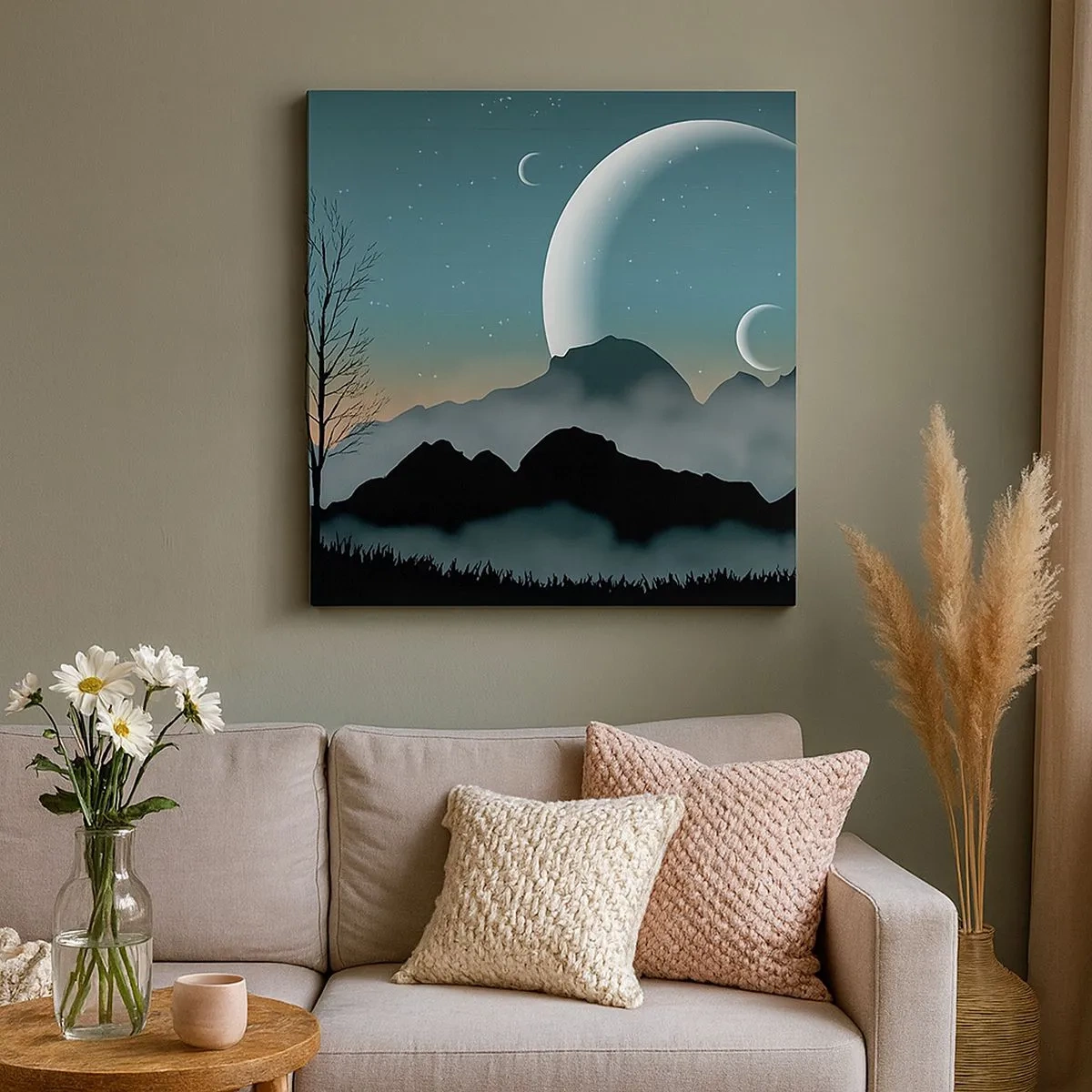 Cuadro sobre lienzo - Impresión de Imagen - Un carnaval de noche estrellada - 30x30 cm