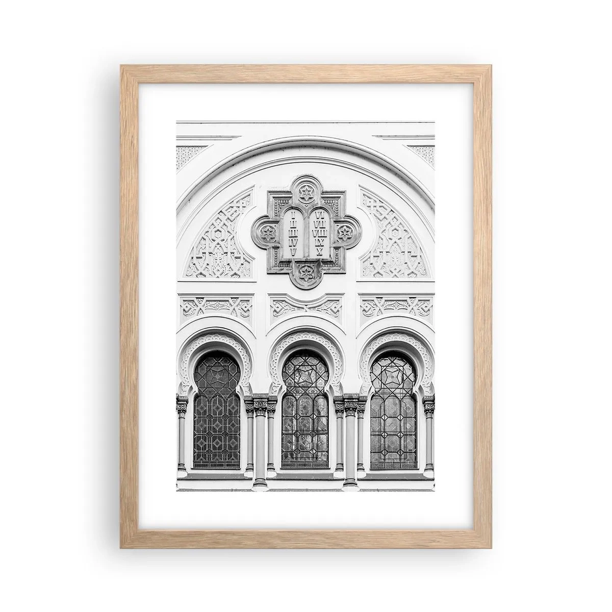 Póster en marco roble claro - En la frontera de las culturas - 30x40 cm