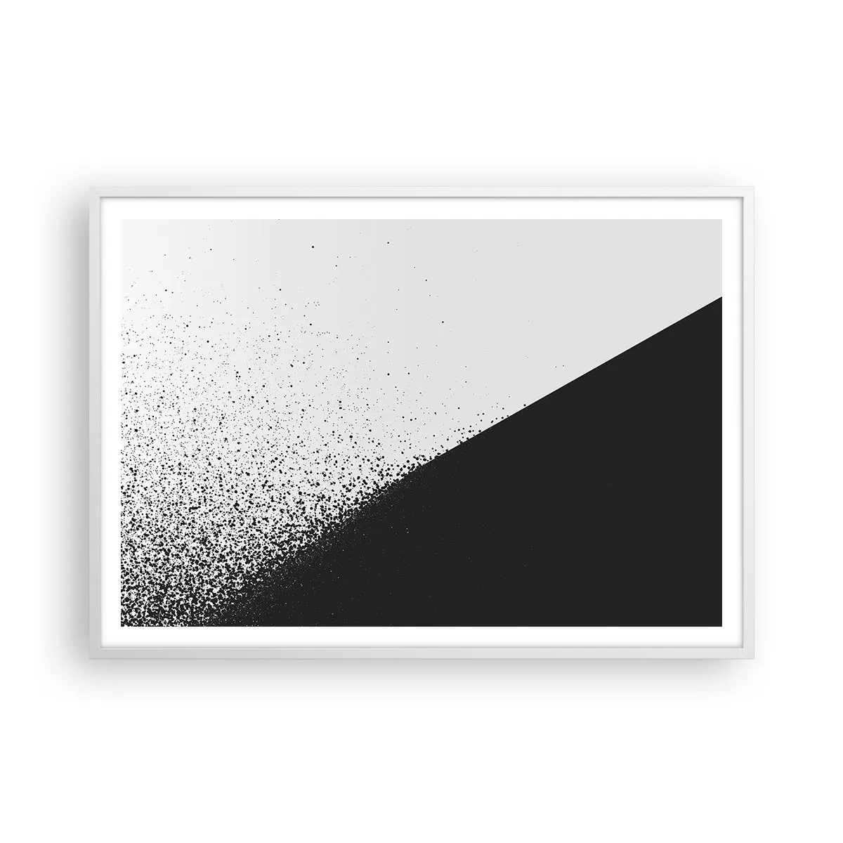 Póster en marco blanco - Cada vez más rápido, cada vez más alto - 100x70 cm