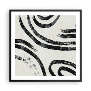 Póster en marco negro - A medias - 60x60 cm