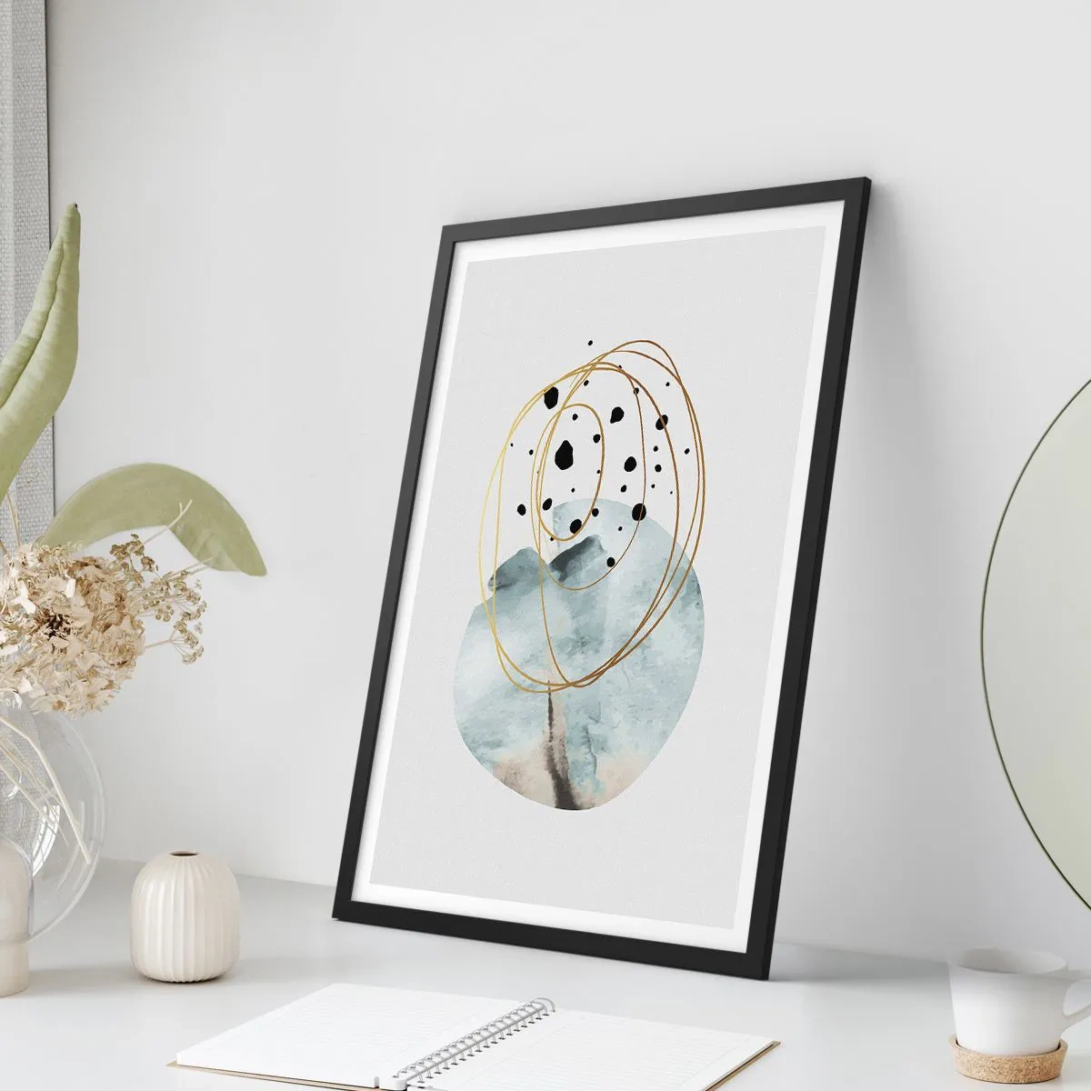 Póster en marco negro - El concepto del espacio - 70x100 cm