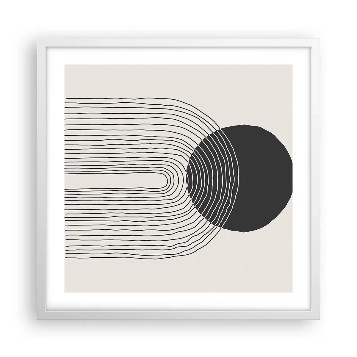 Póster en marco blanco - Temblor y certeza - 50x50 cm