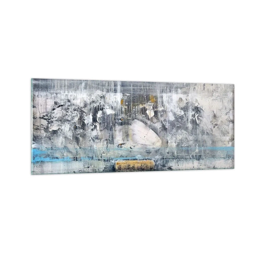 Cuadro sobre vidrio - Impresiones sobre Vidrio - Hielo abstracto - 100x40 cm