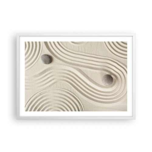 Póster en marco blanco - Un toque de calidez - 70x50 cm