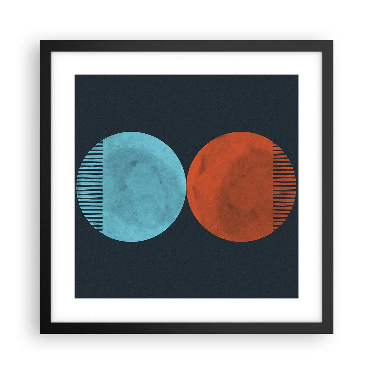 Póster en marco negro - ¿Solo geometría? - 40x40 cm