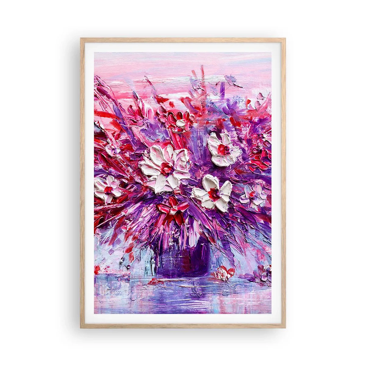 Póster en marco roble claro - Inocencia y pasión - 70x100 cm