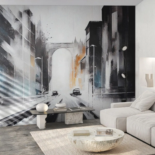 Fotomural Premium Sand - Estudio de la ciudad: arquitectura y movimiento - Arquitectura, Paisaje, Calle - 450x315 cm