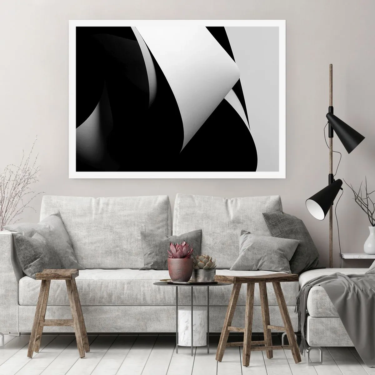 Póster - Planos de luz desde las profundidades de la sombra - 50x40 cm