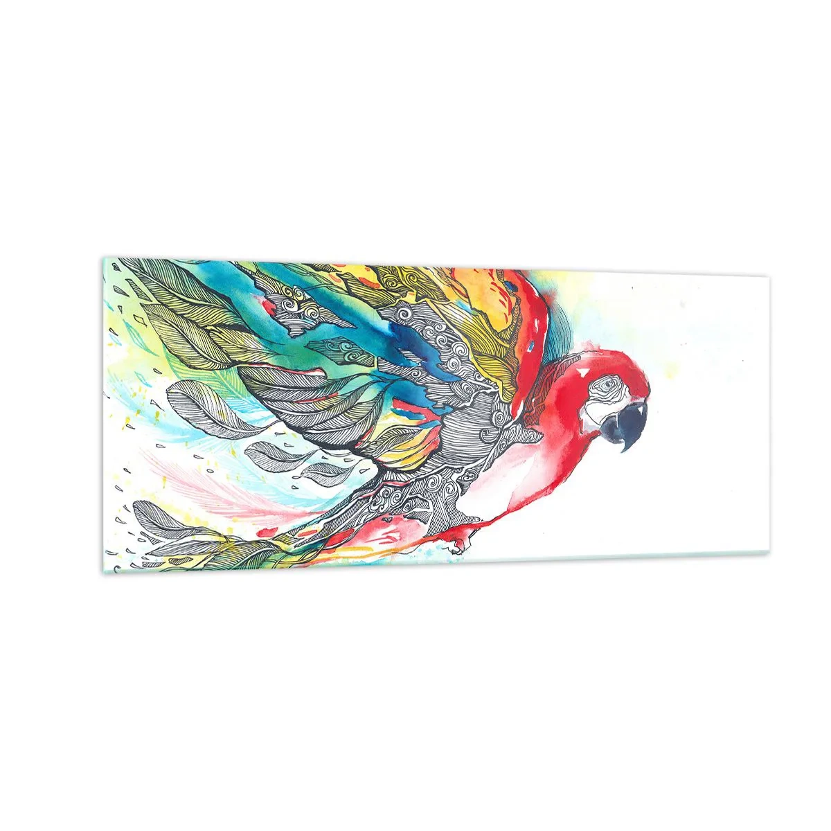 Cuadro sobre vidrio - Impresiones sobre Vidrio - Vivir con colorido - 100x40 cm