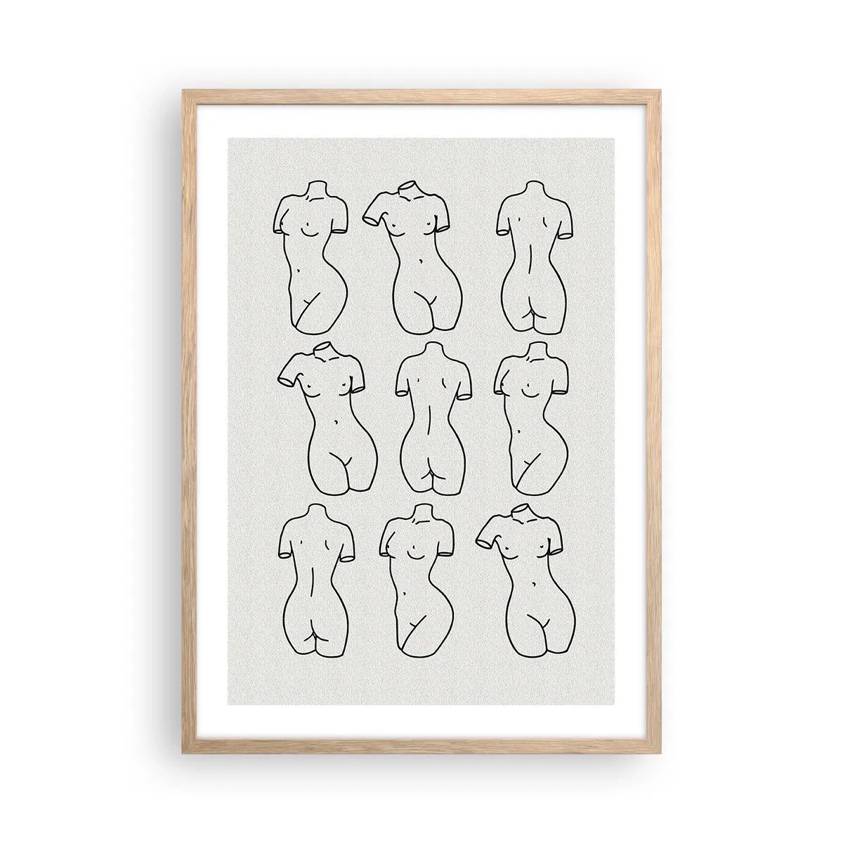 Póster en marco roble claro - Solo Venus - 50x70 cm