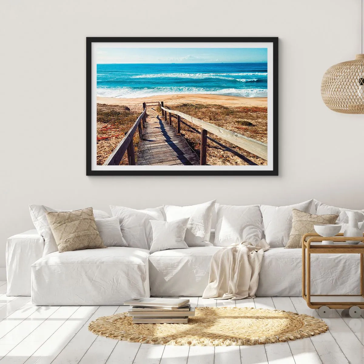 Póster en marco negro - ¡Corre! - 91x61 cm