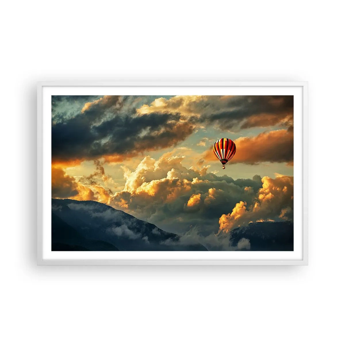 Póster en marco blanco - Vuelo porque quiero - 91x61 cm