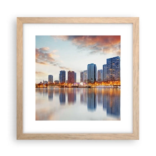 Póster en marco roble claro - La calma monumental de París - 30x30 cm