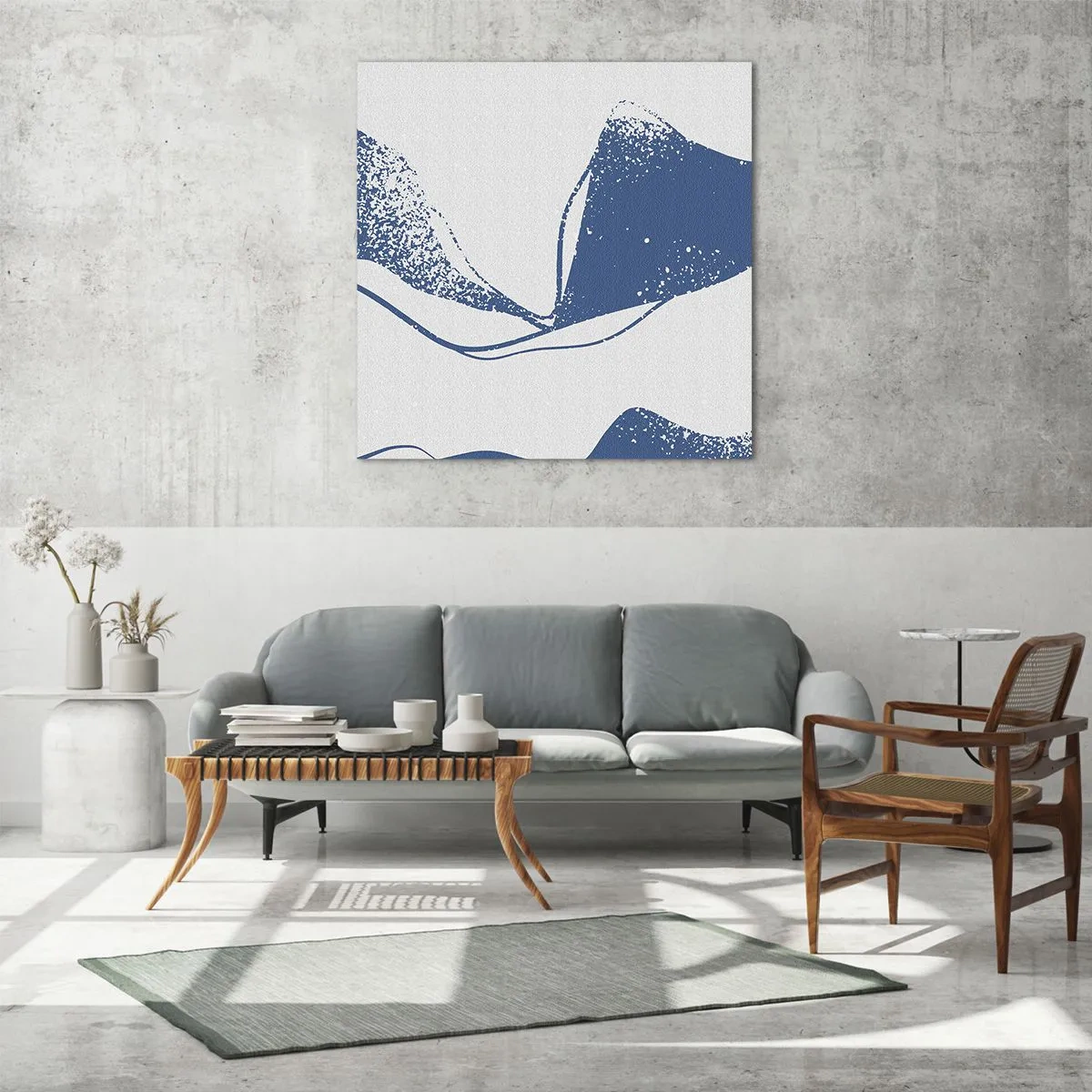 Cuadro sobre vidrio - Impresiones sobre Vidrio - Abstracción con alas - 60x60 cm