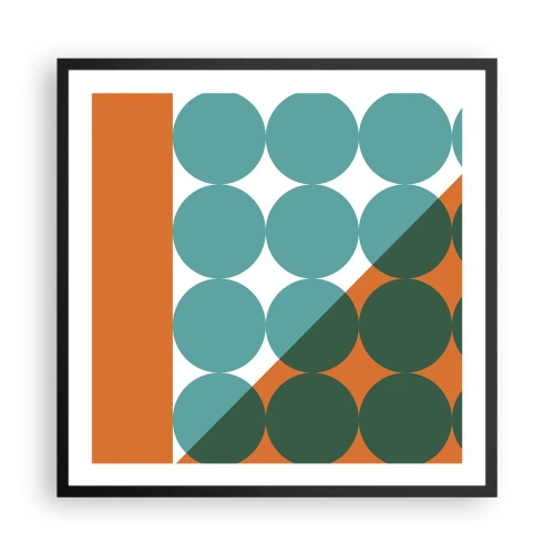 Póster en marco negro - Hacia arriba y en diagonal - 60x60 cm