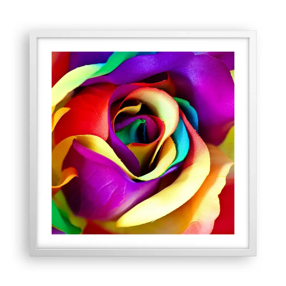 Póster en marco blanco - Es imposible - 50x50 cm